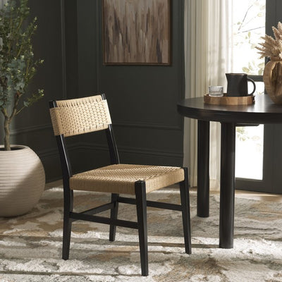 Dania Woven Dining Chair  - Natural/Black