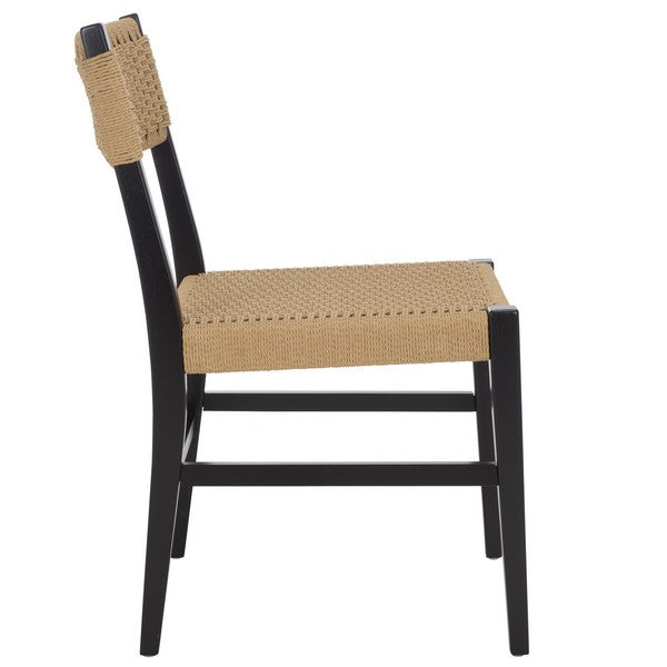 Dania Woven Dining Chair  - Natural/Black