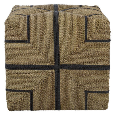 Lexi Woven Seagrass Ottoman