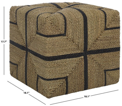 Lexi Woven Seagrass Ottoman