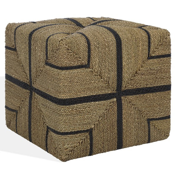 Lexi Woven Seagrass Ottoman