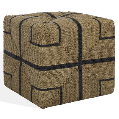 Lexi Woven Seagrass Ottoman