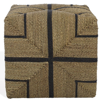 Lexi Woven Seagrass Ottoman