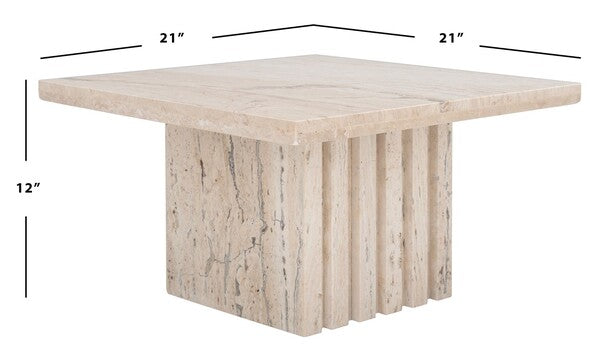 Olga Square Marble Table - Short