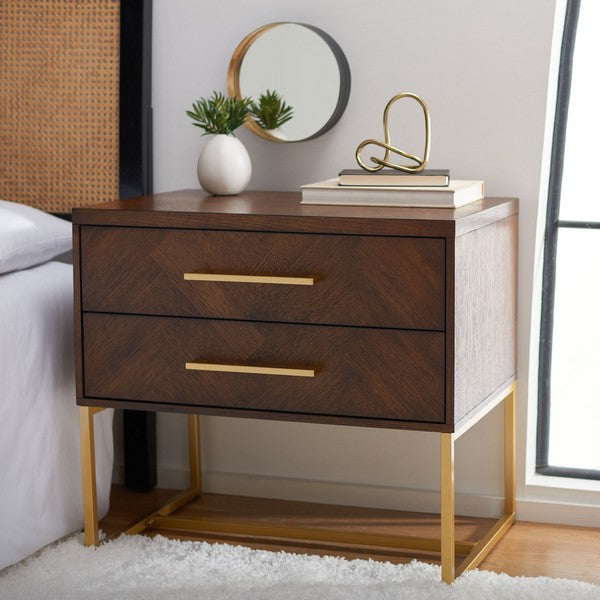 Ena 2- Drawer Nightstand - Walnut