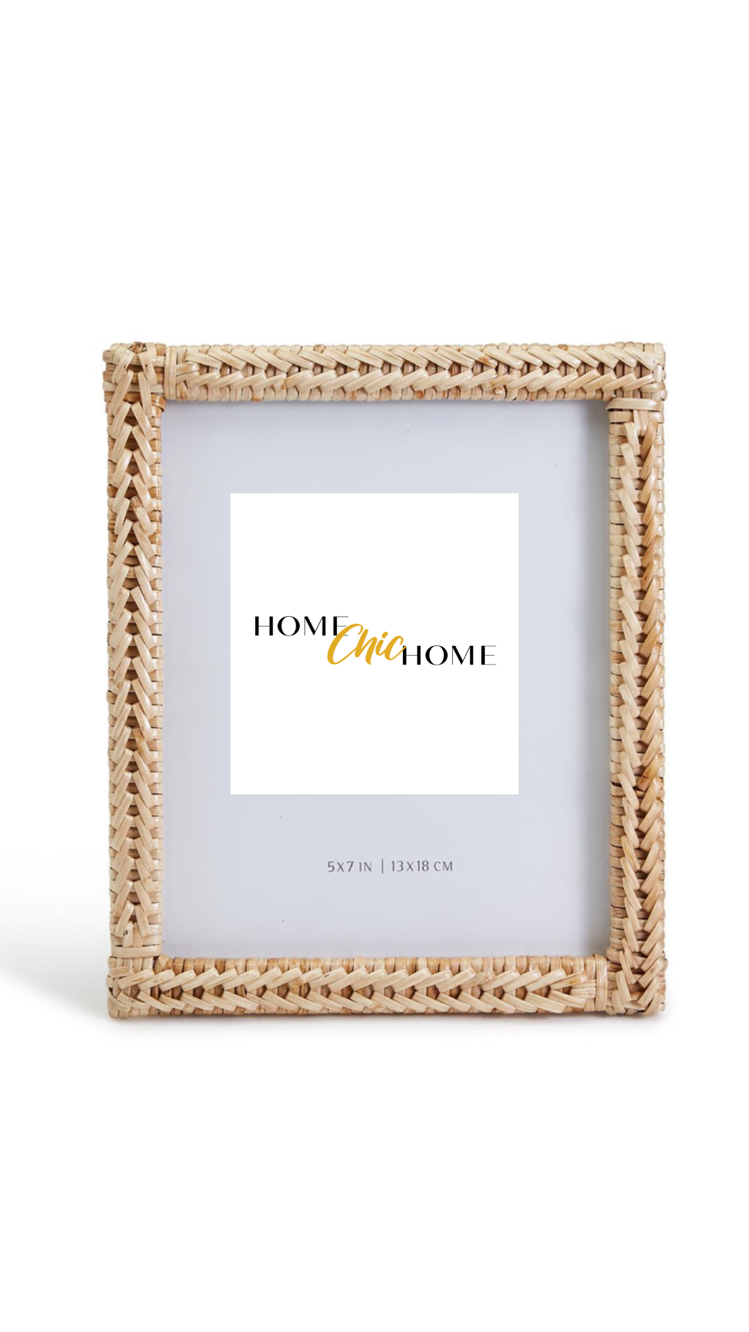 Woven Rattan Picture Frame - 5x7