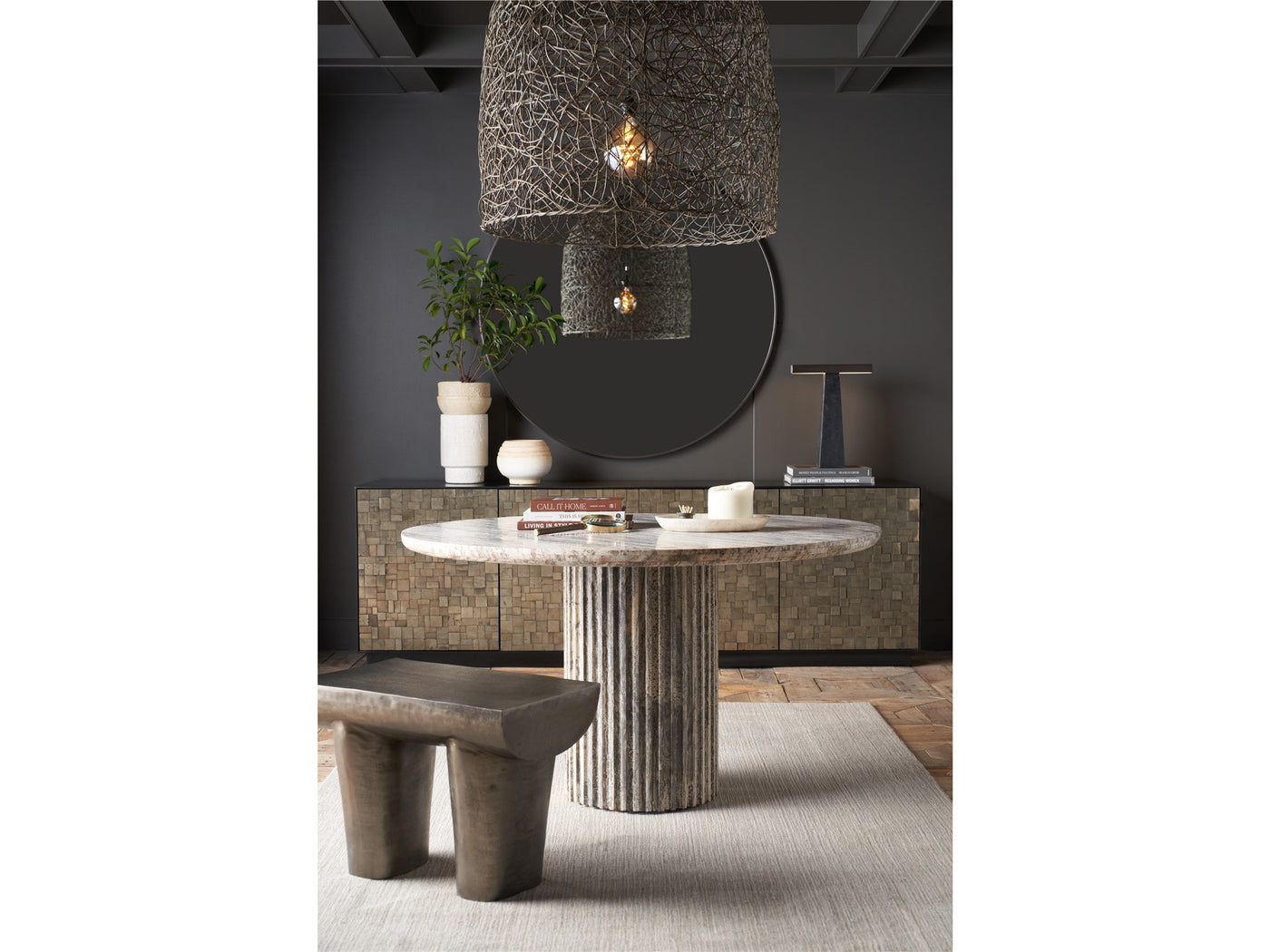 Mearle Travertine 54" Dining Table