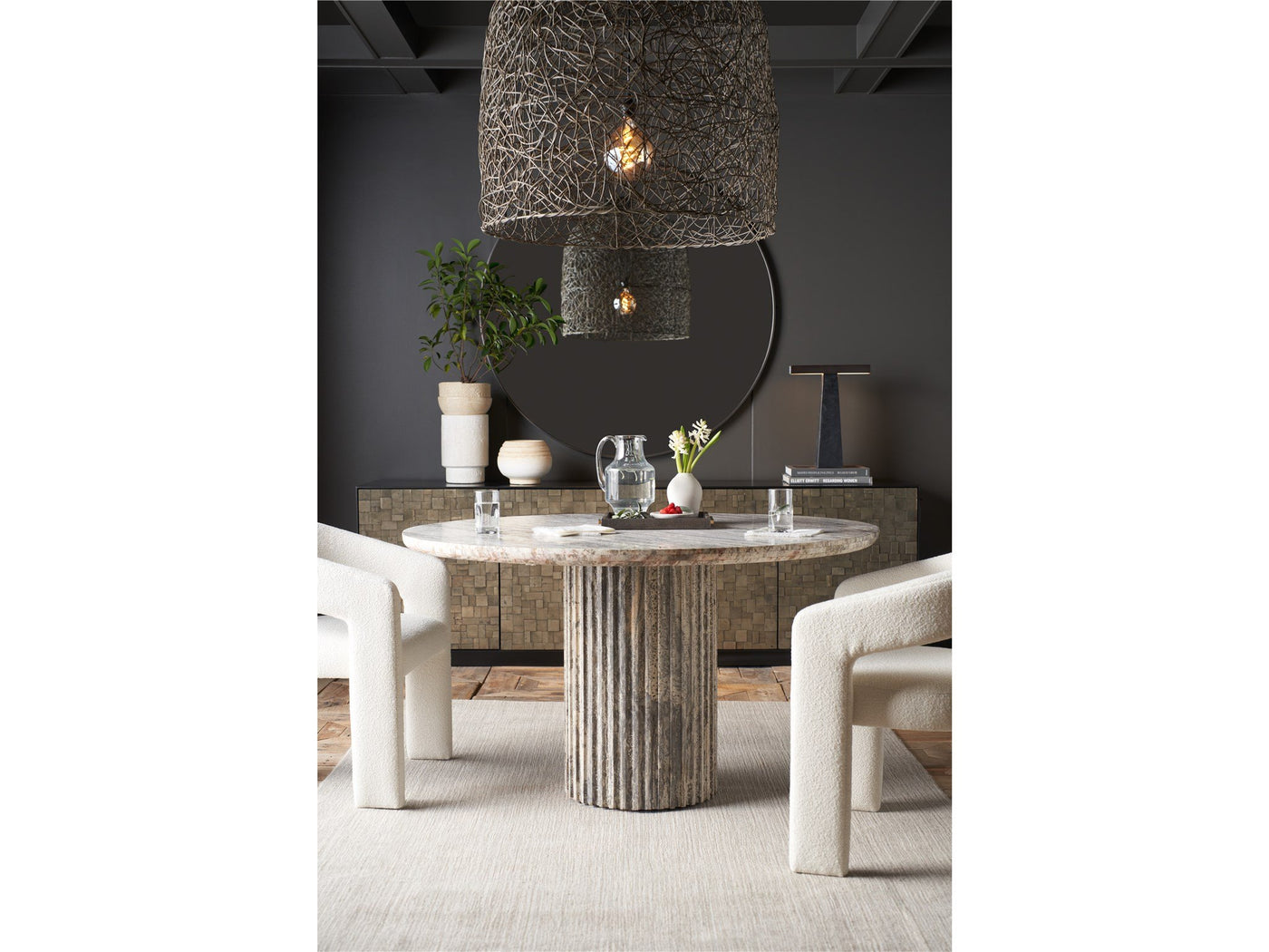 Mearle Travertine 54" Dining Table