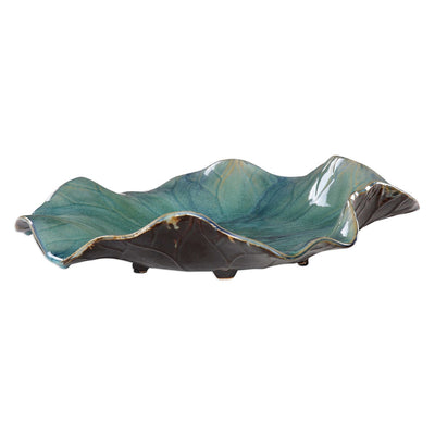 Ceramic Aqua Flower Wall Art