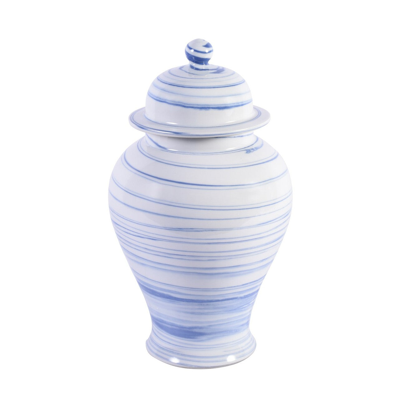 Marbleized Porcelain Temple Jar