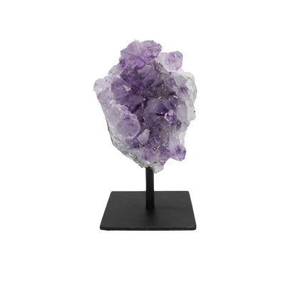 Amethyst Cluster on Metal Stand Amethyst Druzy - Crystal Healing - Crystal Collection