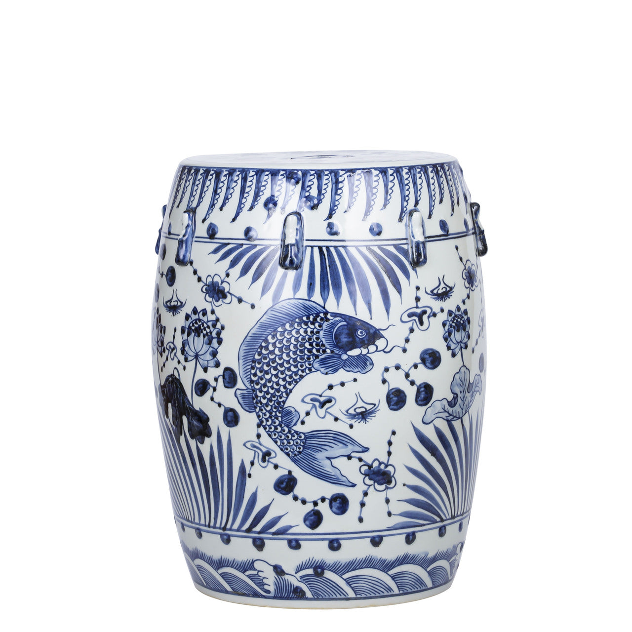 Garden Stool Fish Motif