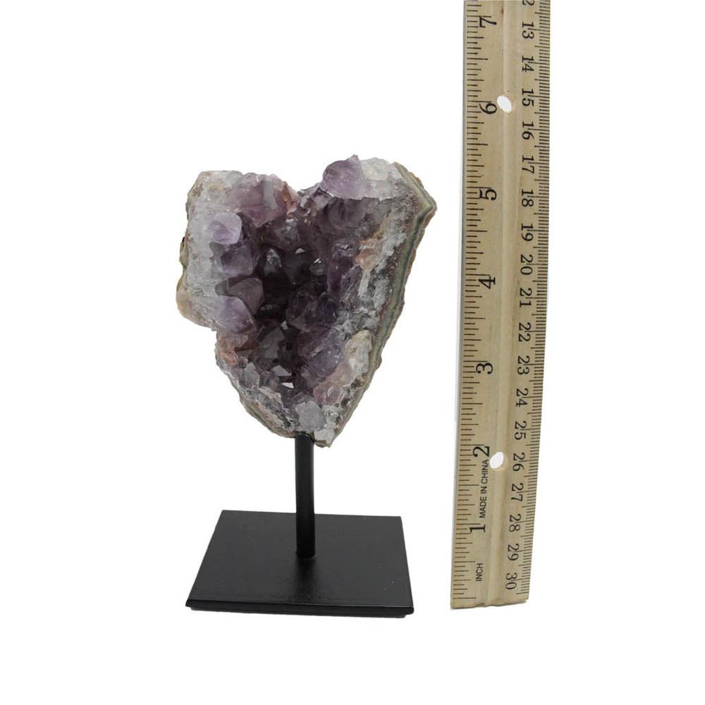 Amethyst Cluster on Metal Stand Amethyst Druzy - Crystal Healing - Crystal Collection