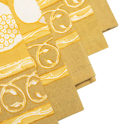 Forest Harvest Grey & Mustard Napkins - Set of 6