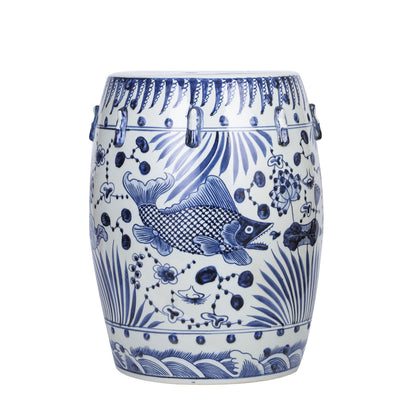 Garden Stool Fish Motif