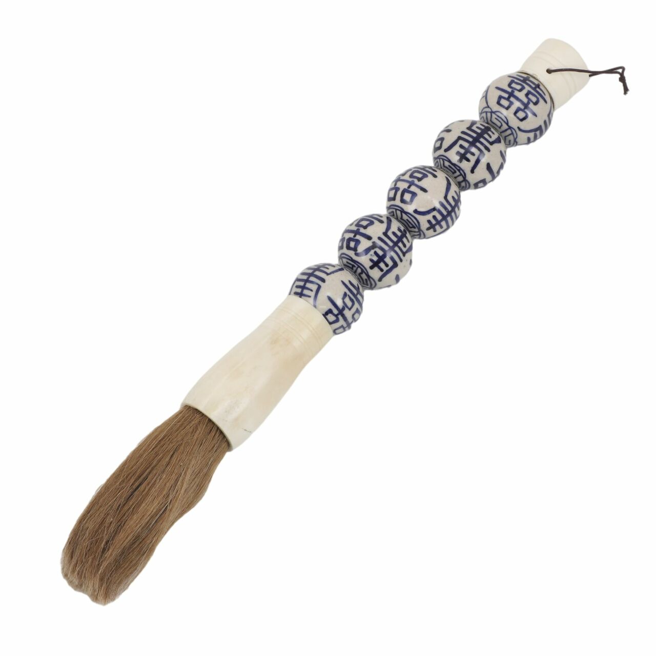 Blue and White Double Happiness Porcelain Ball Calligraphy Brush