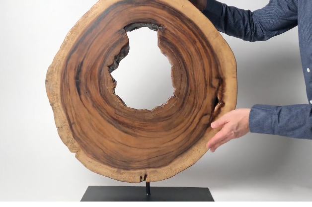 Acacia Wood Slice Sculpture