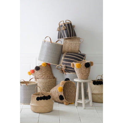 Wicker Baskets with Rope Handles, Set of 2
