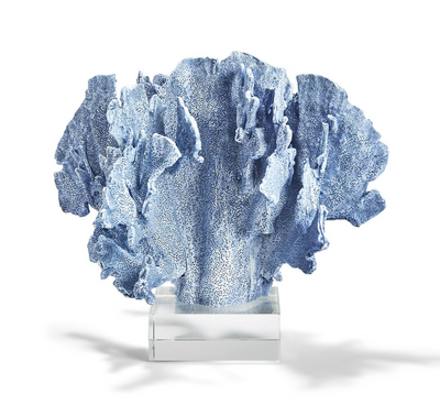 Blue Coral on Glass Base