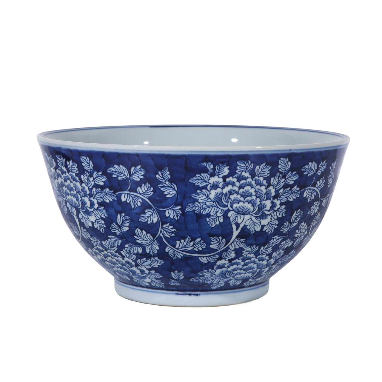 Blue Peony Floral Bowl