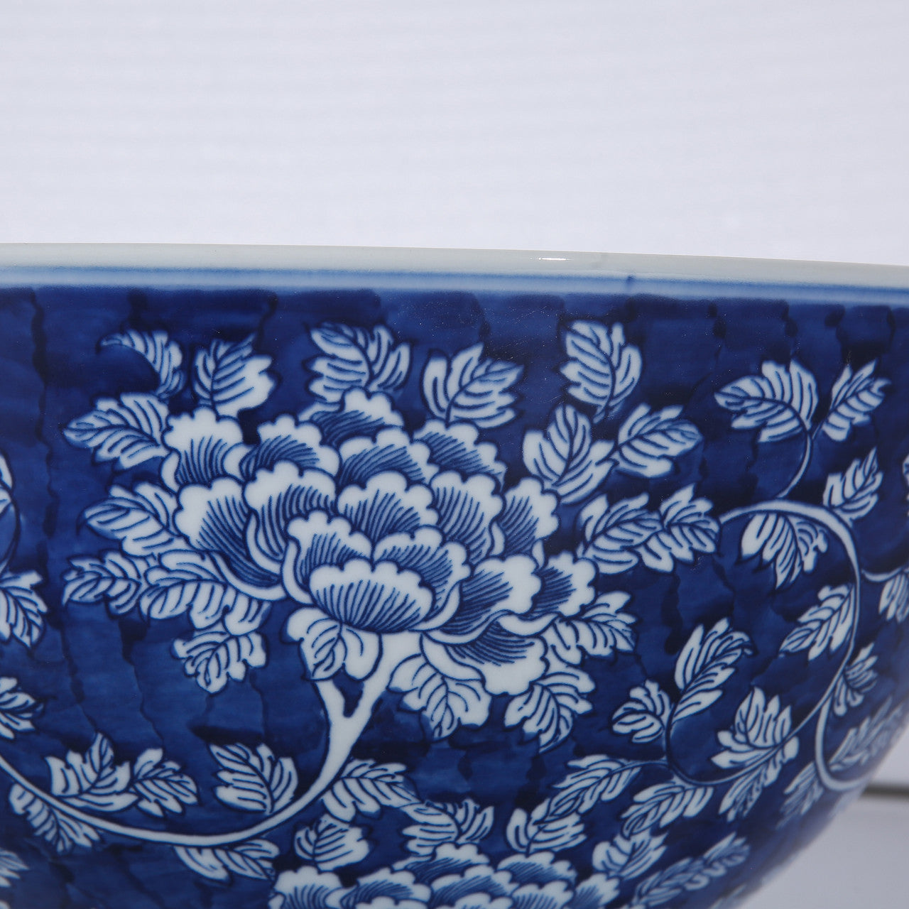 Blue Peony Floral Bowl