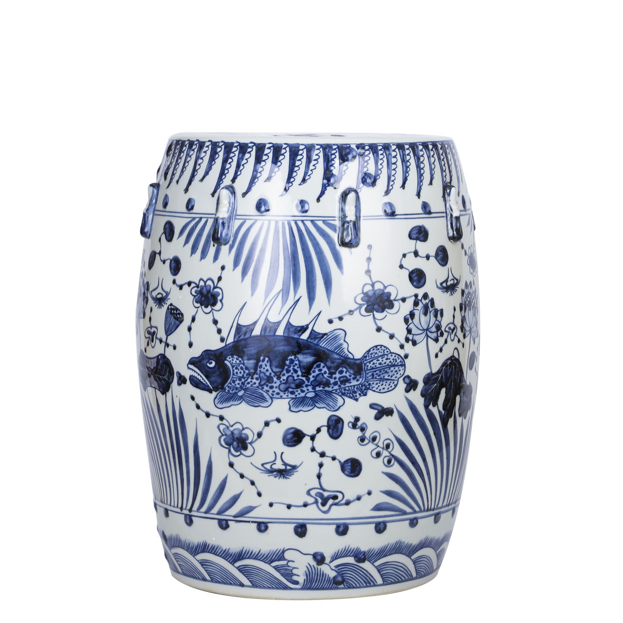 Garden Stool Fish Motif