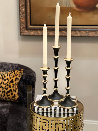 Black And Gold Candlestick- 3 sizes
