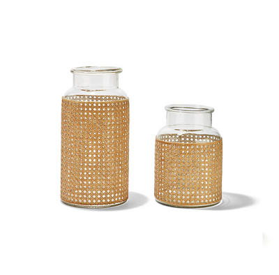 Island Cane Wrapped Jars