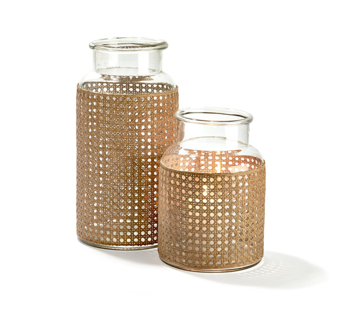 Island Cane Wrapped Jars