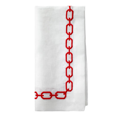 Chain Link Linen Napkins - Set of 4