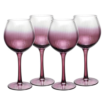 Spode Kingsley Wine Glass (Set of 4)- Plum Ombre Finish