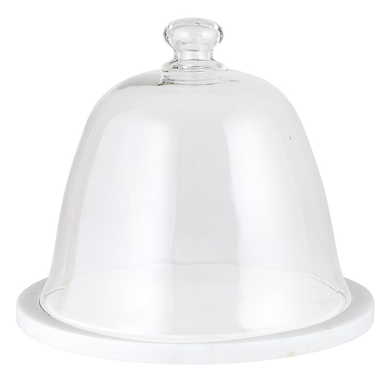 Fiona Marble + Glass Dome Cake Stand