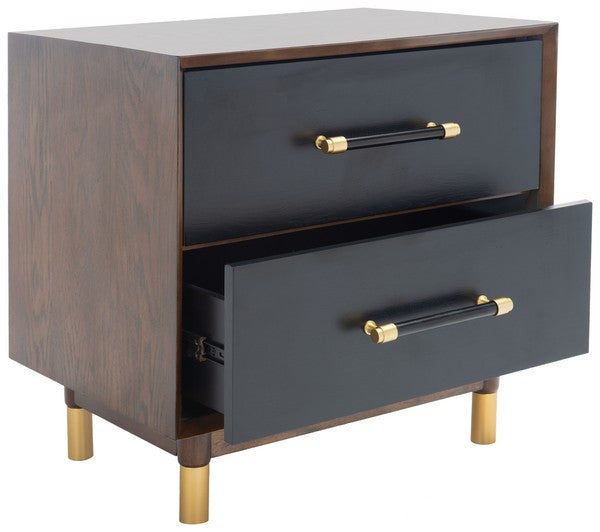 Ethan 2-Drawer Nightstand - Black
