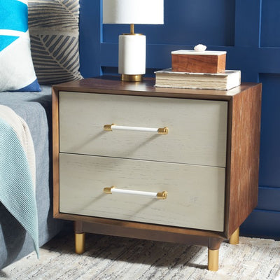Ethan 2-Drawer Nightstand - Whitewashed