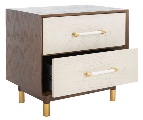 Ethan 2-Drawer Nightstand - Whitewashed