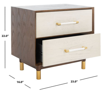 Ethan 2-Drawer Nightstand - Whitewashed