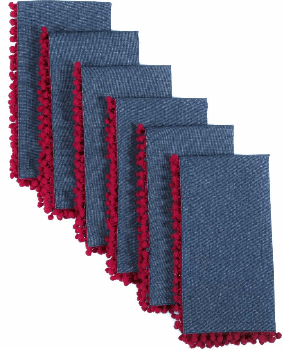Americana Denim Dinner Napkin - Set of 6