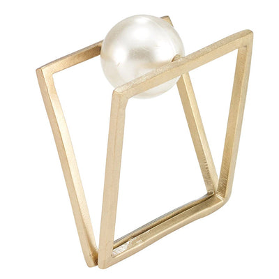 Floating Pearl Napkin Ring - Set of 4
