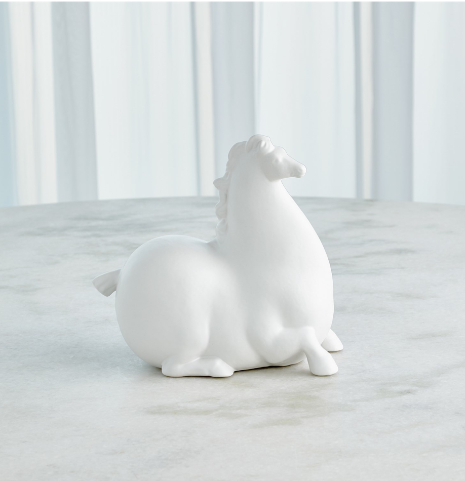 Porcelain Horse Collection - Matte White
