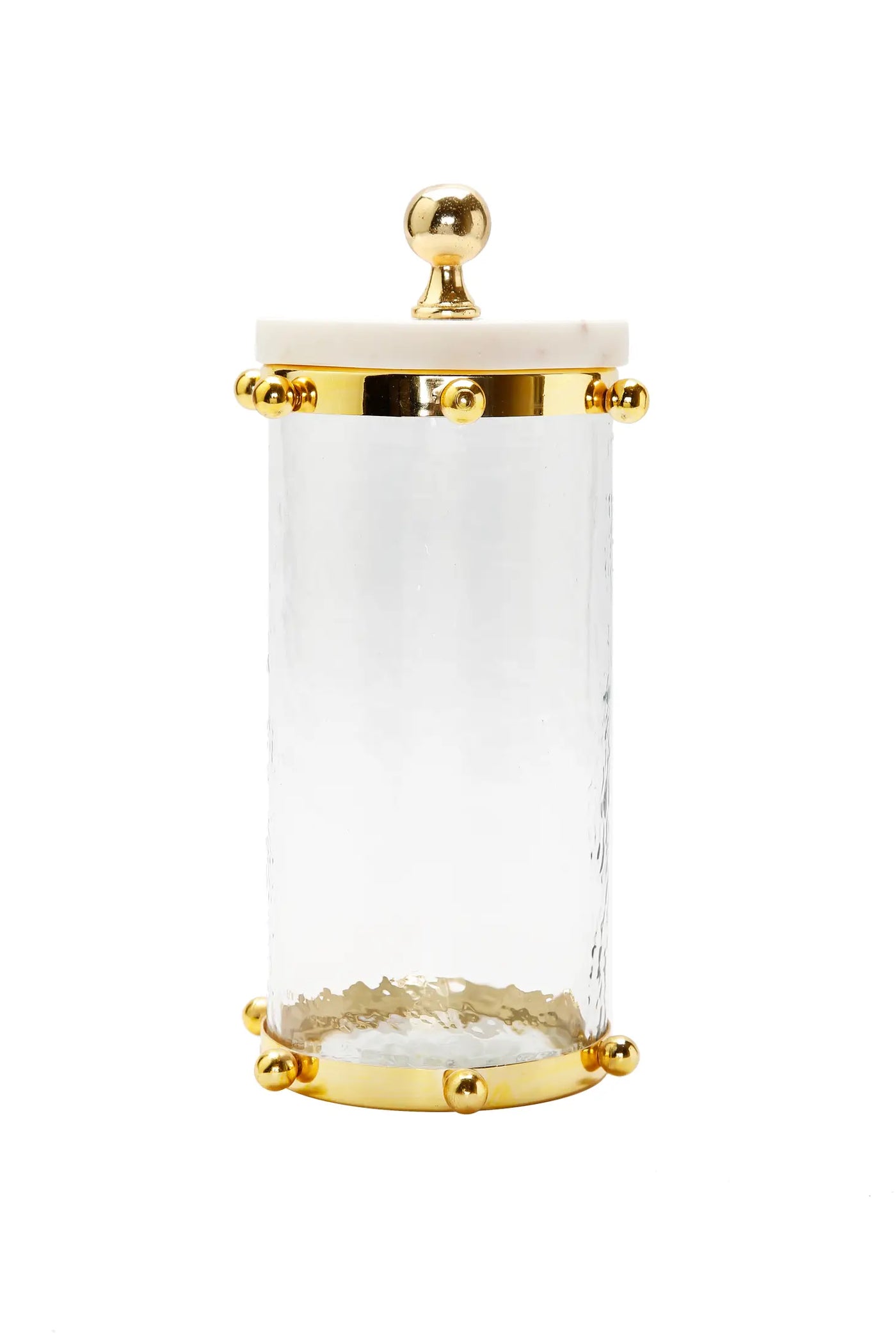 Glass Canister with Marble and Gold Lid (3 Sizes)