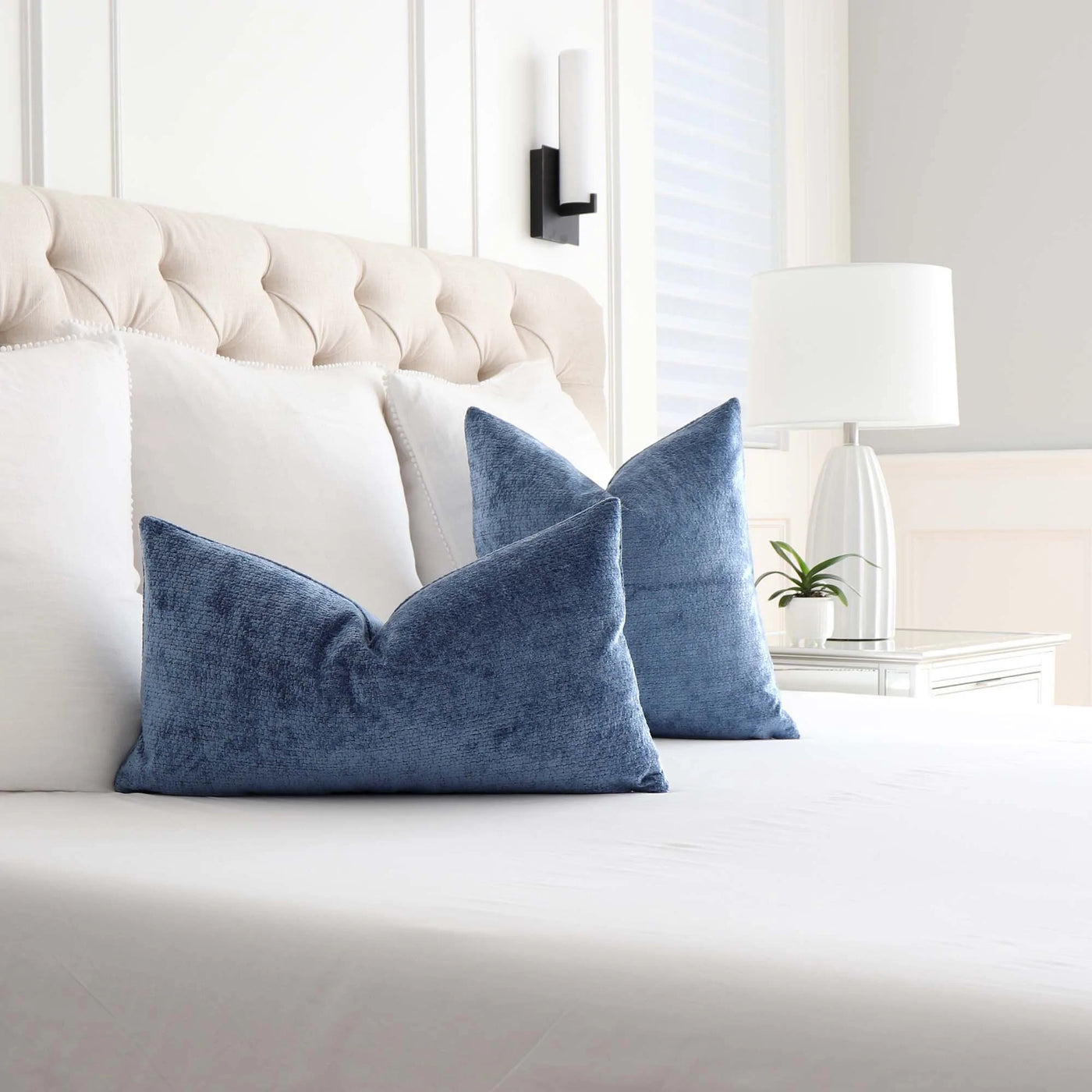 Mar Blue Pillow Cover