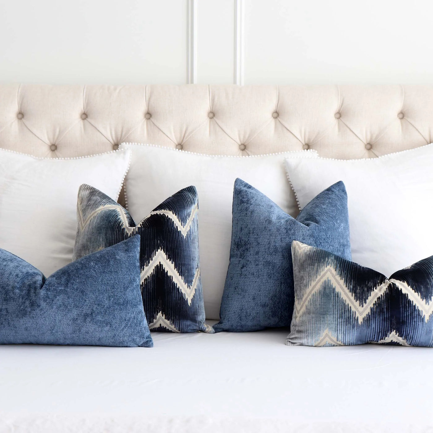 Mar Blue Pillow Cover