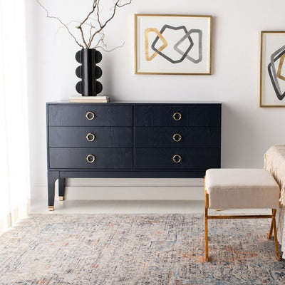 Lorraine 6 Drawer Dresser - Navy
