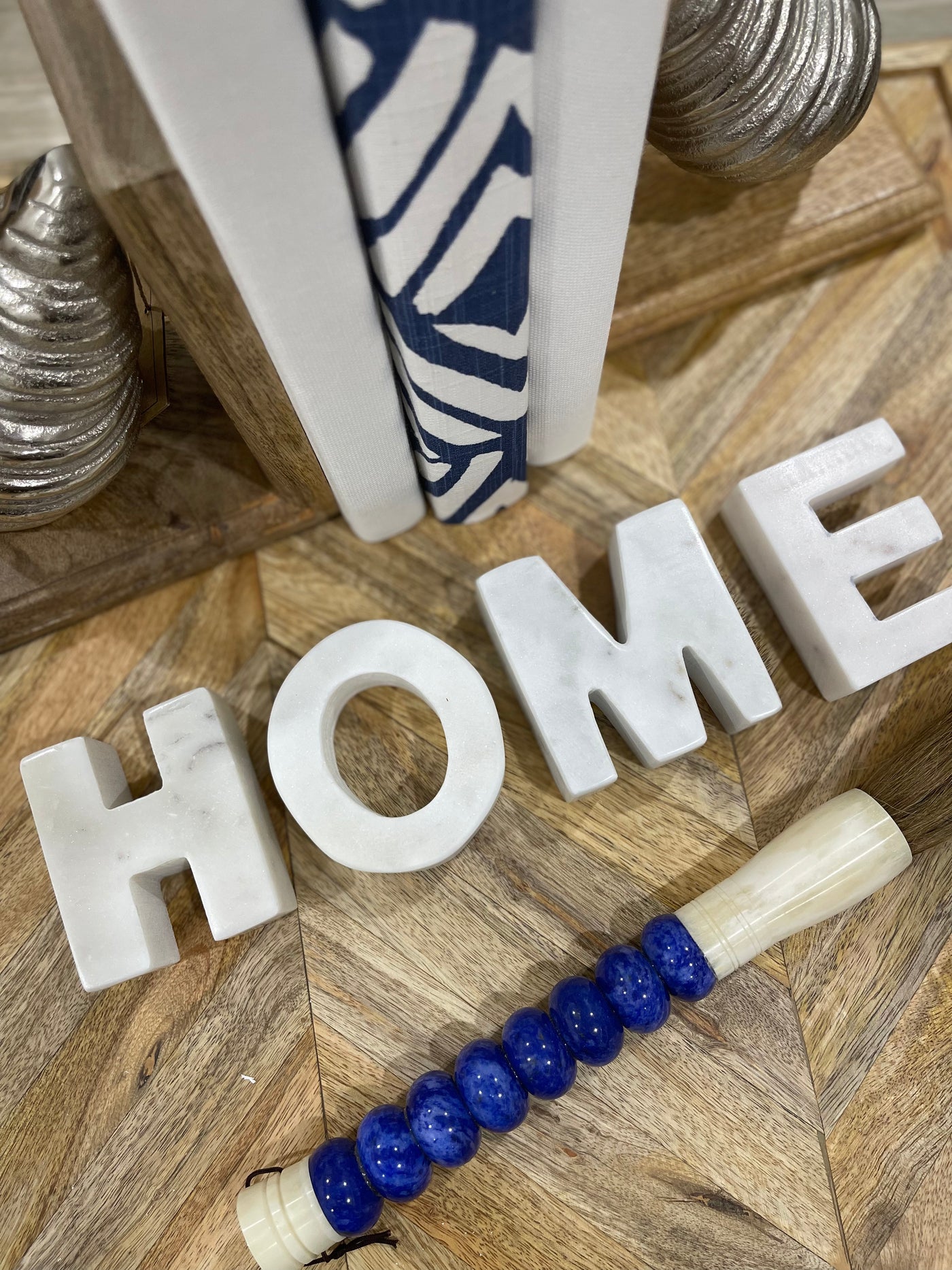 Marble Table Letters - " H O M E"