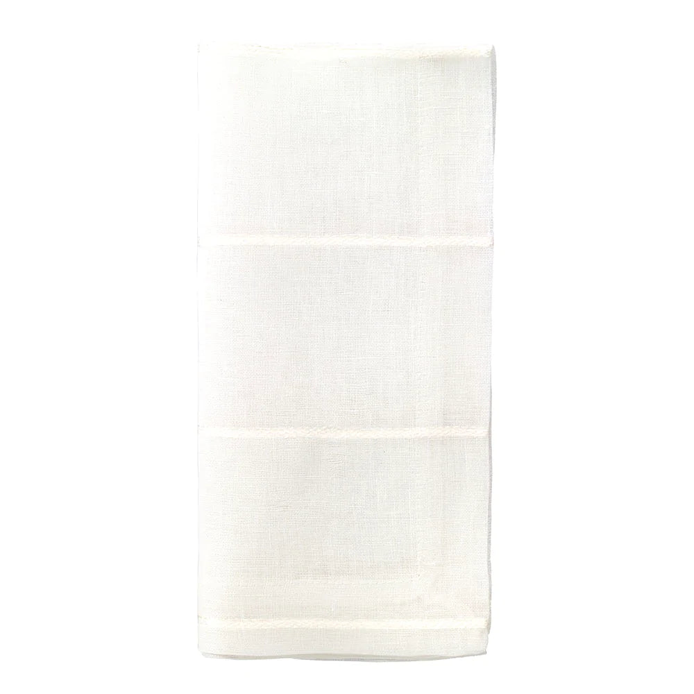 Metallic Lines Linen Napkins - Set of 4