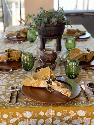 Forest Harvest Grey & Mustard Tablecloths