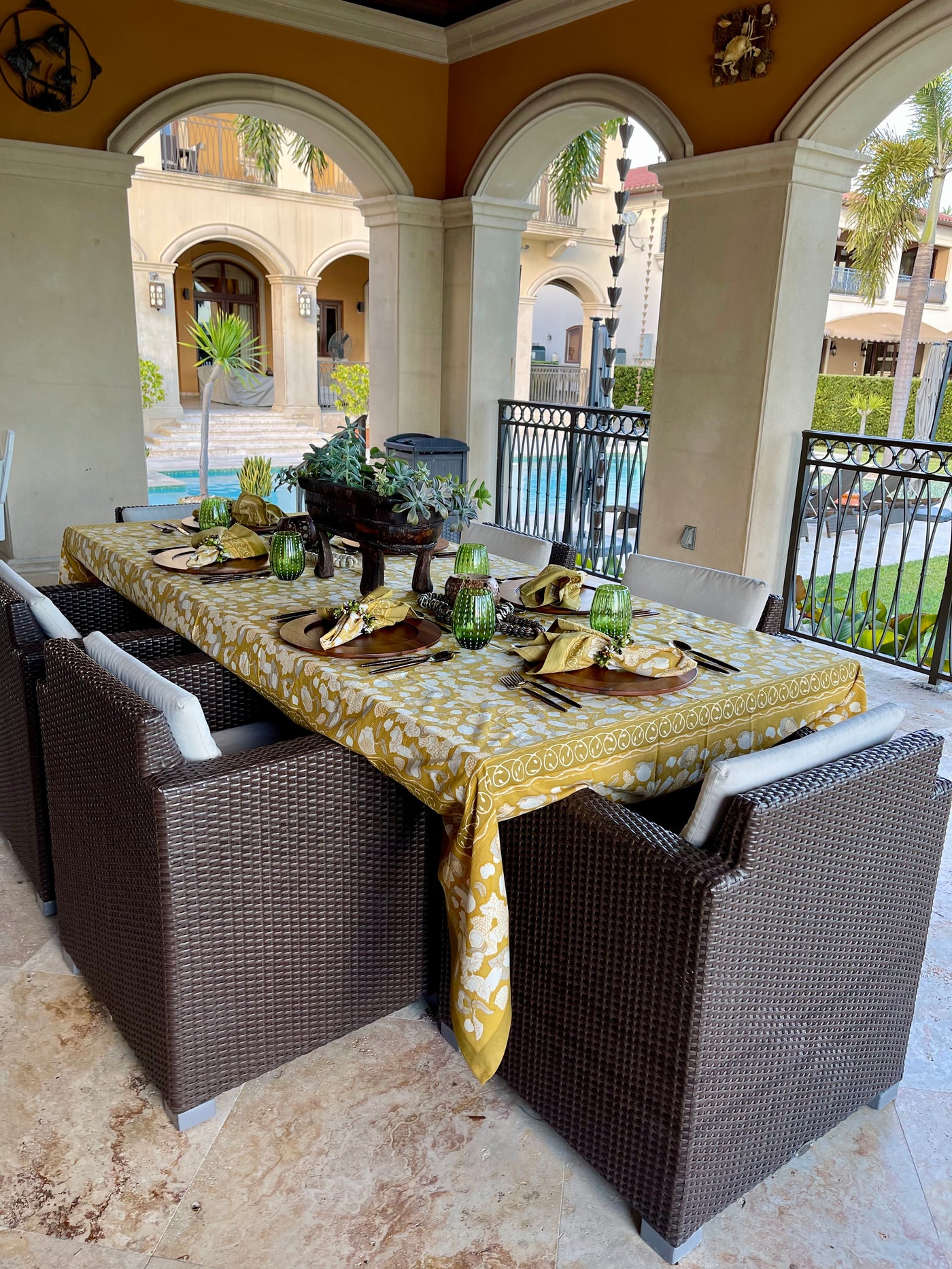 Forest Harvest Grey & Mustard Tablecloths