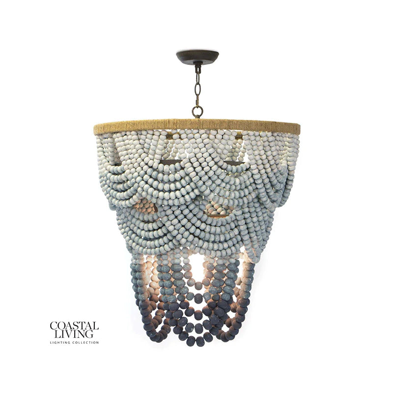 OMBRE WOOD BEAD CHANDELIER BY COASTAL LIVING