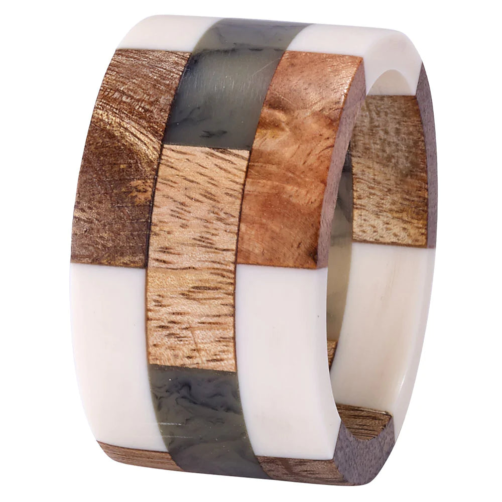 Patches Napkin Ring - Set of 4