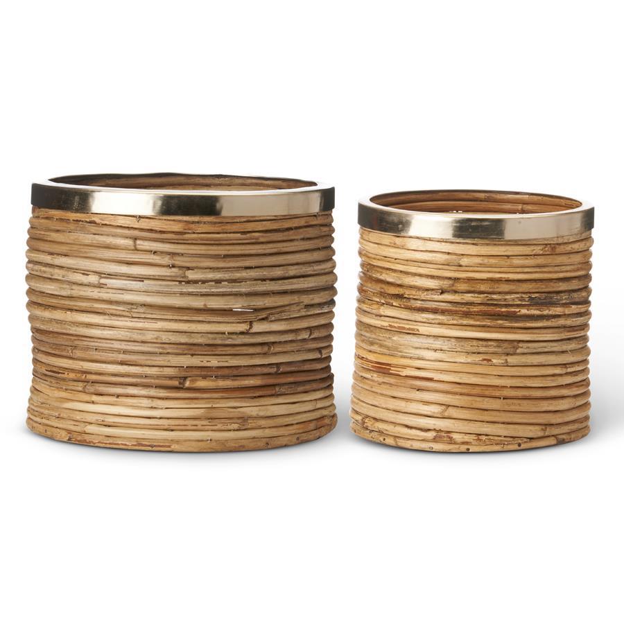 Floridian Bamboo Baskets - Set of 2